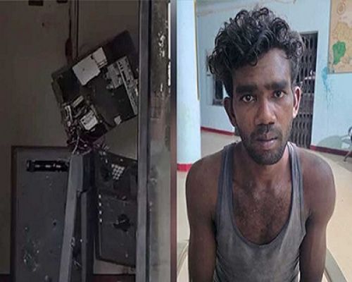 कुल्हाड़ी से एटीएम तोड़कर लूट का प्रयास करने वाला आरोपी गिरफ्तार
