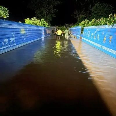 CRPF कैंप बाढ़ की चपेट में, इंद्रावती नदी उफान पर