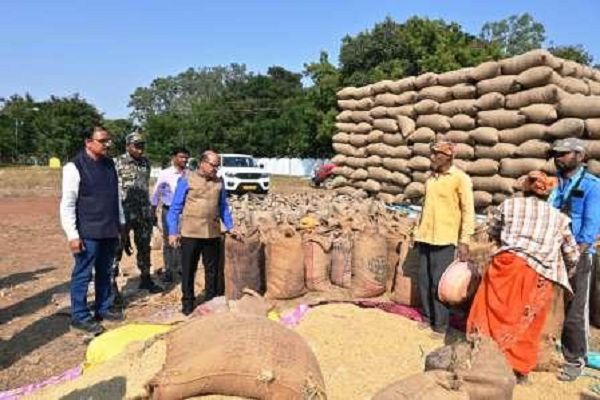 किसानों से धान खरीदी में किसी भी प्रकार की लापरवाही बर्दाष्त नहीं की जाएगी : कलेक्टर उइके