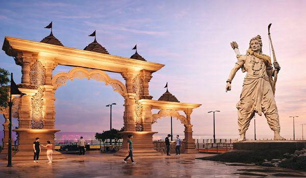 51 फीट की दिव्य वनवासी श्रीराम की प्रतिमा ग्वालियर से रवाना