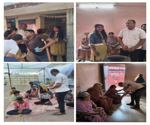 वृद्धाश्रम में बुजुर्गों का आशीर्वाद और बच्चों का स्नेह पाकर मनाया जन्मदिवस