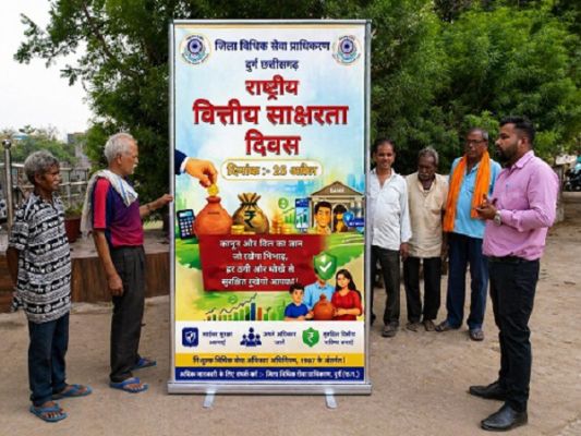 राष्ट्रीय वित्तीय साक्षरता दिवस पर जनजागरण अभियान