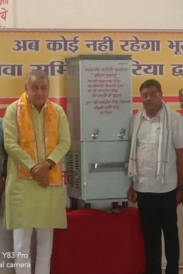 *विधायक धर्मजीत सिंह ने मानव सेवार्थ सीता रसोई में किया वाटर कूलर प्रदान *