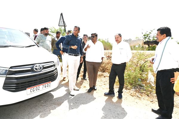 निर्माणाधीन राष्ट्रीय राजमार्ग 130ए का पीडब्लूडी सचिव श्री मुकेश कुमार बंसल ने किया निरीक्षण