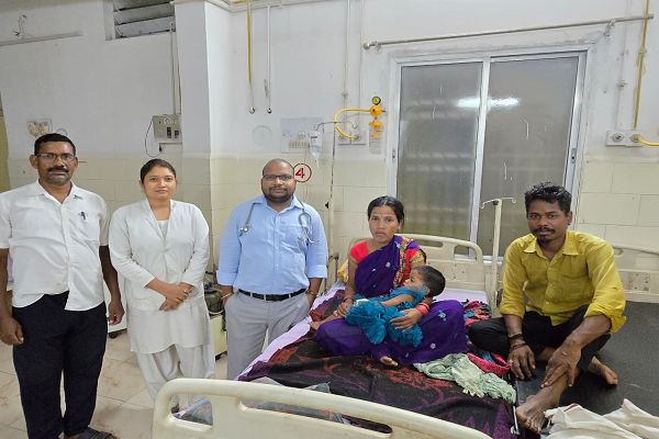 करैत सर्पदंश पीड़ित 9 माह की बालिका को मिला नया जीवन