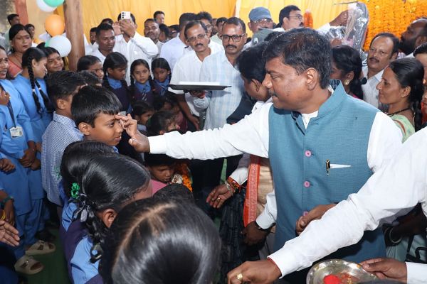 भानपुरी में हर्षोल्लास के साथ मनाया गया शाला प्रवेश उत्सव