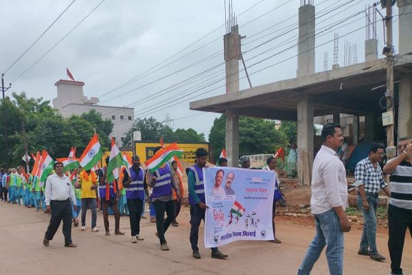 भिलाई निकली तिरंगा रैली, गूंजे भारत माता की जय के नारे