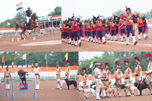 घुड़सवारों के साहस, महिला बैंड की लय और श्वान दल के प्रदर्शन से सजा स्वतंत्रता दिवस समारोह