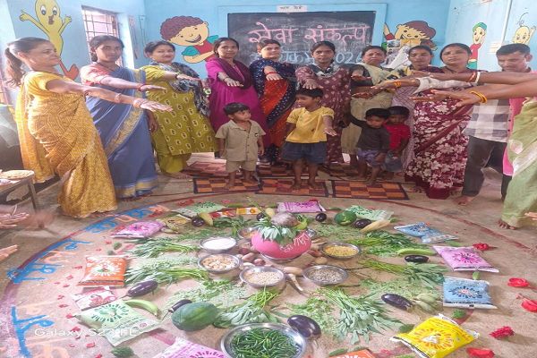 सेवा संकल्प अभियान नारायणपुर के आंगनबाड़ी केंद्रों में 'आंगन मिलन' का शुभारंभ