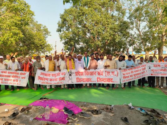 प्रदेश किसान संघ (छ.ग़) दाम सत्याग्रह तेज करने प्रदेश किसान संघ ने बधाई रणनीति