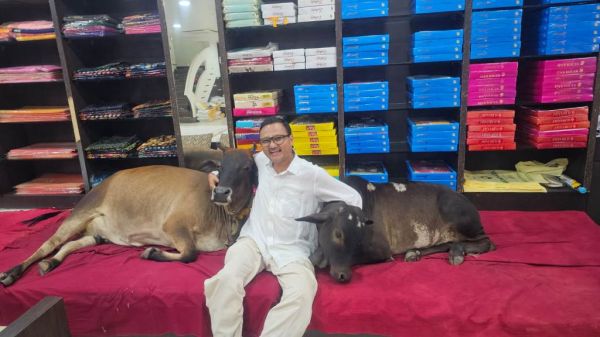 साड़ी कारोबार के साथ गौसेवा और जैविक खेती को बढ़ावा