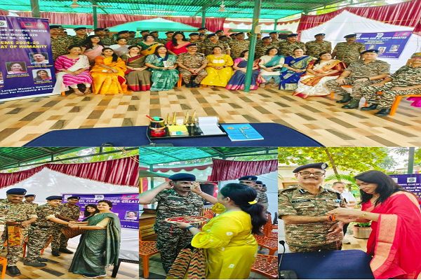  सीआरपीएफ़ जवानों के साथ रक्षाबंधन का त्योहार मनाया गया