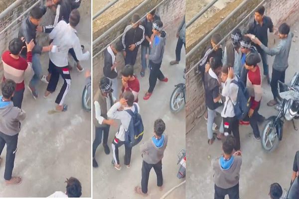 छात्रों के दो गुटों में विवाद: लात-घूंसें से जमकर हुई मारपीट, एक छात्र के सिर से बहा खून