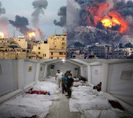 गाजा में इजरायली हमलों में 8,700 से अधिक फिलिस्तीनियों की मौत....