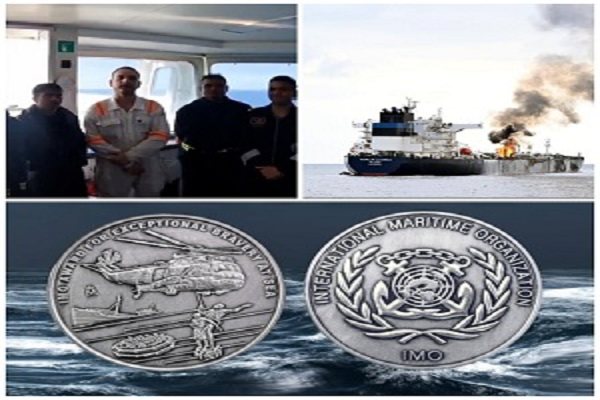 भारतीय नाविकों की असाधारण बहादुरी और साहस को पुरस्कृत किया