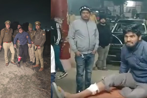 यूपी में एक और एनकाउंटर, लूट और बम फेंकने वाले 4 आरोपी गिरफ्तार