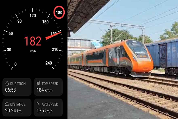 180 Km/h की रफ्तार से दौड़ी वंदे भारत, CCRS की निगरानी में हाई-स्पीड ट्रायल
