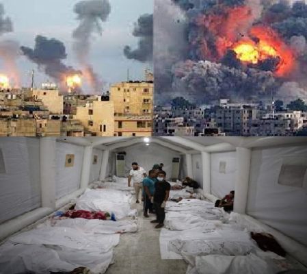 गाजा में इजरायली हमलों में 8,700 से अधिक फिलिस्तीनियों की मौत....