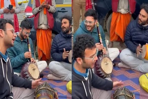 पीएम मोदी के भतीजे ने दोस्तों के साथ महाकुंभ में गाया भजन