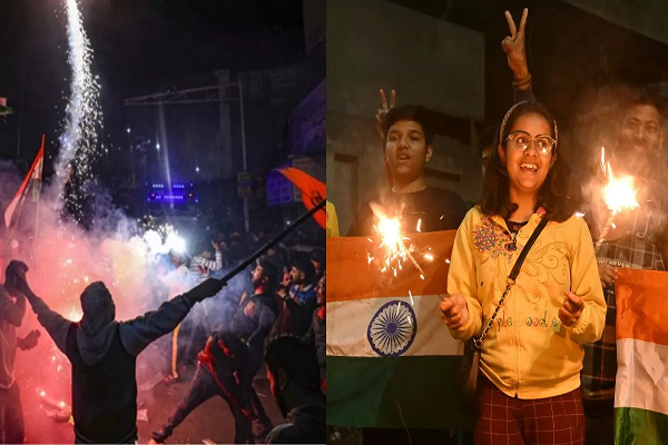 Team India की पाकिस्तान पर जीत का जश्न, जम्मू-कश्मीर से लेकर नागपुर तक; लोगों ने आधी रात मनाई दीवाली; देखिए PHOTOS