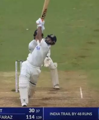  IND vs NZ: 6,6,4... ऋषभ पंत ने एजाज पटेल को दिन में दिखाए तारे, एक ही ओवर में बेरहमी से कूटे 16 रन