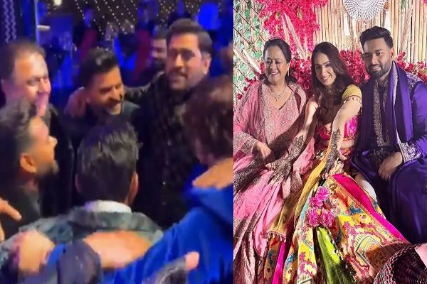 Rishabh Pant की बहन की संगीत सेरेमनी में जमकर थिरके धोनी-रैना